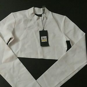 Puma fenty ls cropped mock neck top